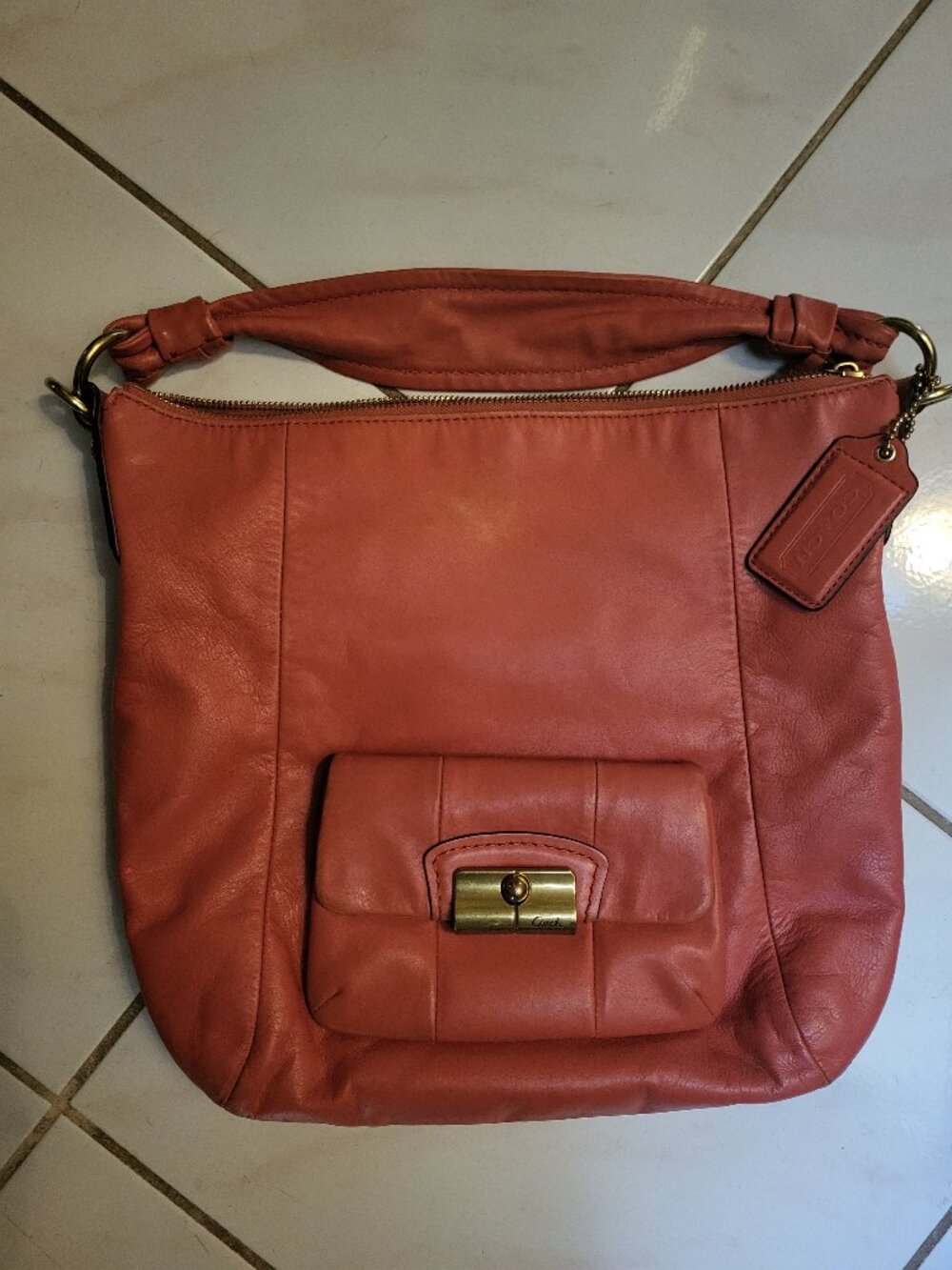 Coach Leather Hobo Bag